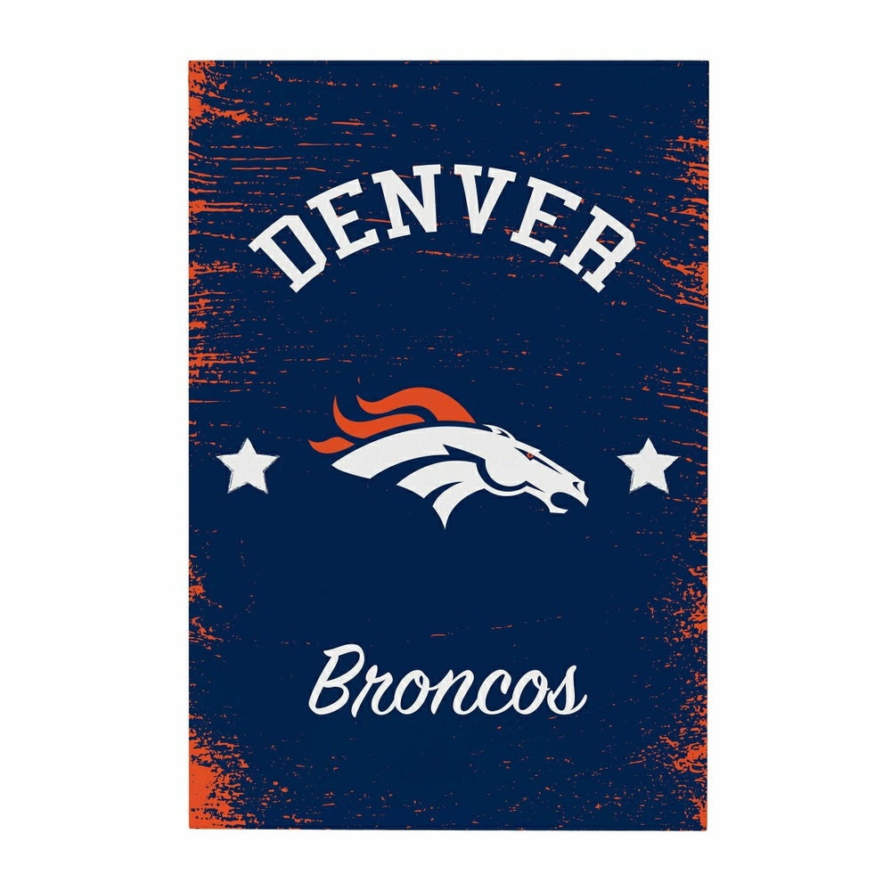 Denver Broncos Wood Wall Sign, 16x24 - NFL Home