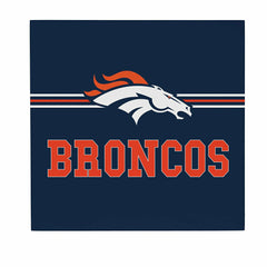 Denver Broncos Wood Wall Sign, 12x12 - NFL Home