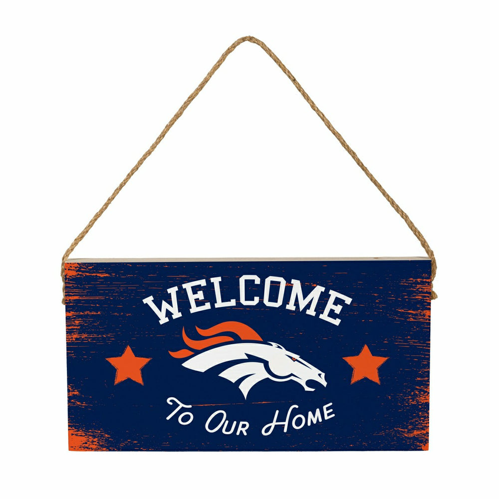 Denver Broncos Wood Wall Sign, 6x11 - NFL Home