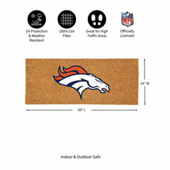 Denver Broncos Extra Large Full Color Coir Mat, 60"x24" - NFL