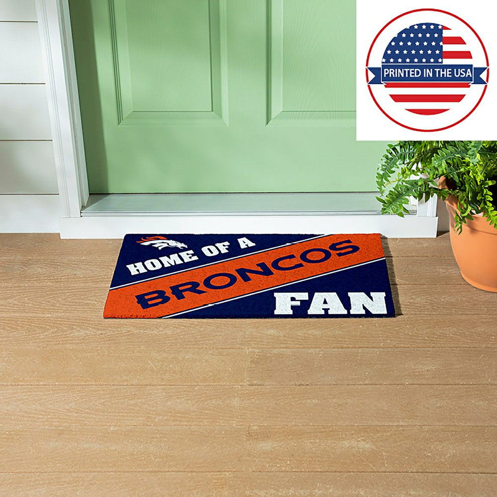 Denver Broncos, PVC Mat COLOR, Home of a Fan - NFL