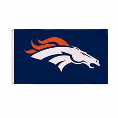 Denver Broncos Single Sided Flag with 2 Grommets, 3'x5' - NFL Home