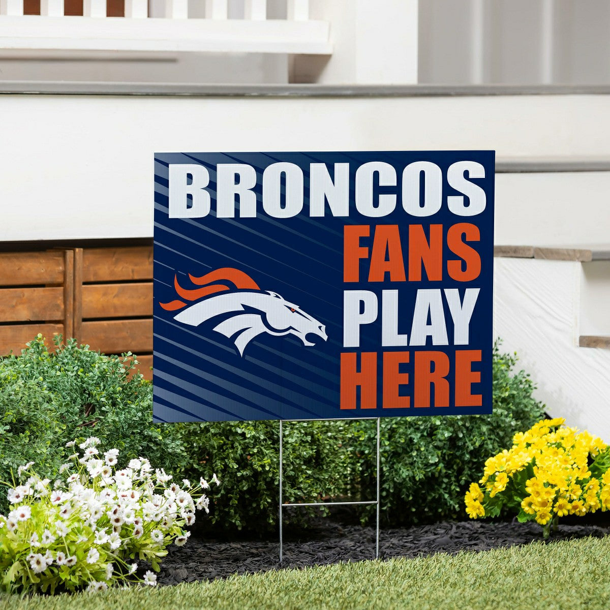 Denver Broncos Coroplast Yard Sign "Fans Play Here" - NFL Home