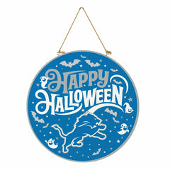 Detroit Lions Halloween Round Door Décor with Hanging Rope, 18x18 - NFL Home