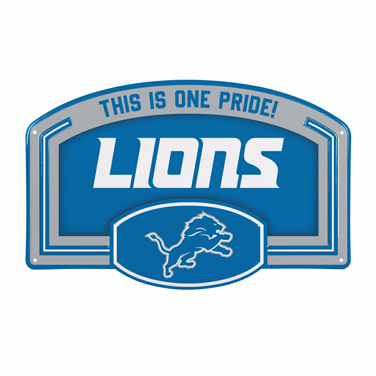 Detroit Lions USA Embossed Steel Wall Sign, 11" x 17" - NFL Home