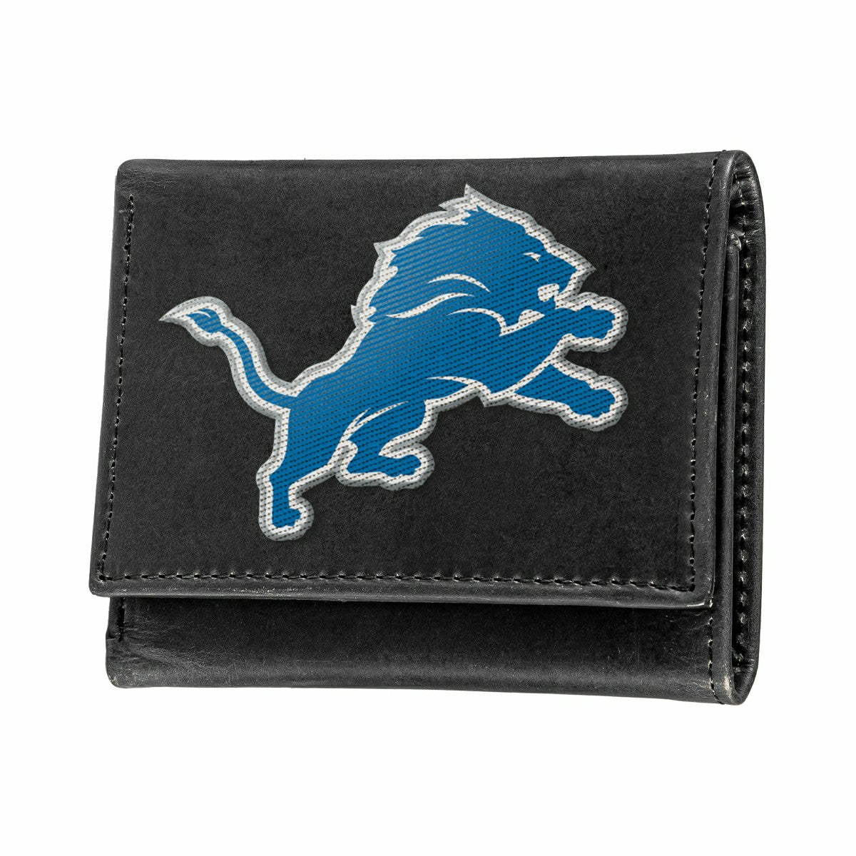 Detroit Lions Black Tri-Fold Embroidered Wallet - NFL Home