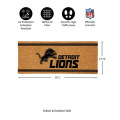 Detroit Lions Extra Large One Color Coir Mat, 60"x24" - NFL