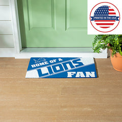 Detroit Lions, PVC Mat COLOR, Home of a Fan - NFL