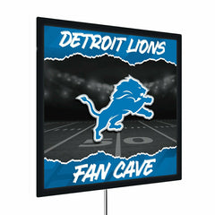 Detroit Lions 23"H x 23"L LED Wall Decor, Edgelite, Square - NFL Home