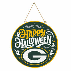 Green Bay Packers Halloween Round Door Décor with Hanging Rope, 18x18 - NFL Home