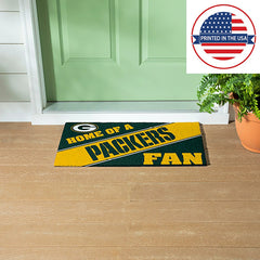 Green Bay Packers, PVC Mat COLOR, Home of a Fan - NFL