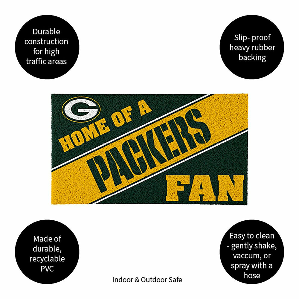Green Bay Packers, PVC Mat COLOR, Home of a Fan - NFL