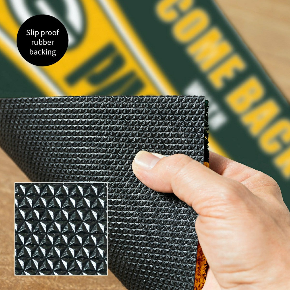 28" x 16" PVC Trapper Mat, Come Back with Tickets, Green Bay Packers - NFL