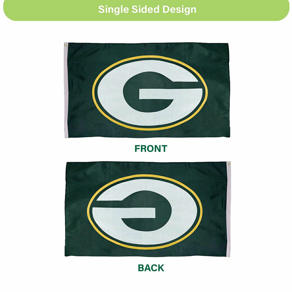 Green Bay Packers Single Sided Estate Flag with 2 Grommets, 3'x5' - NFL Home