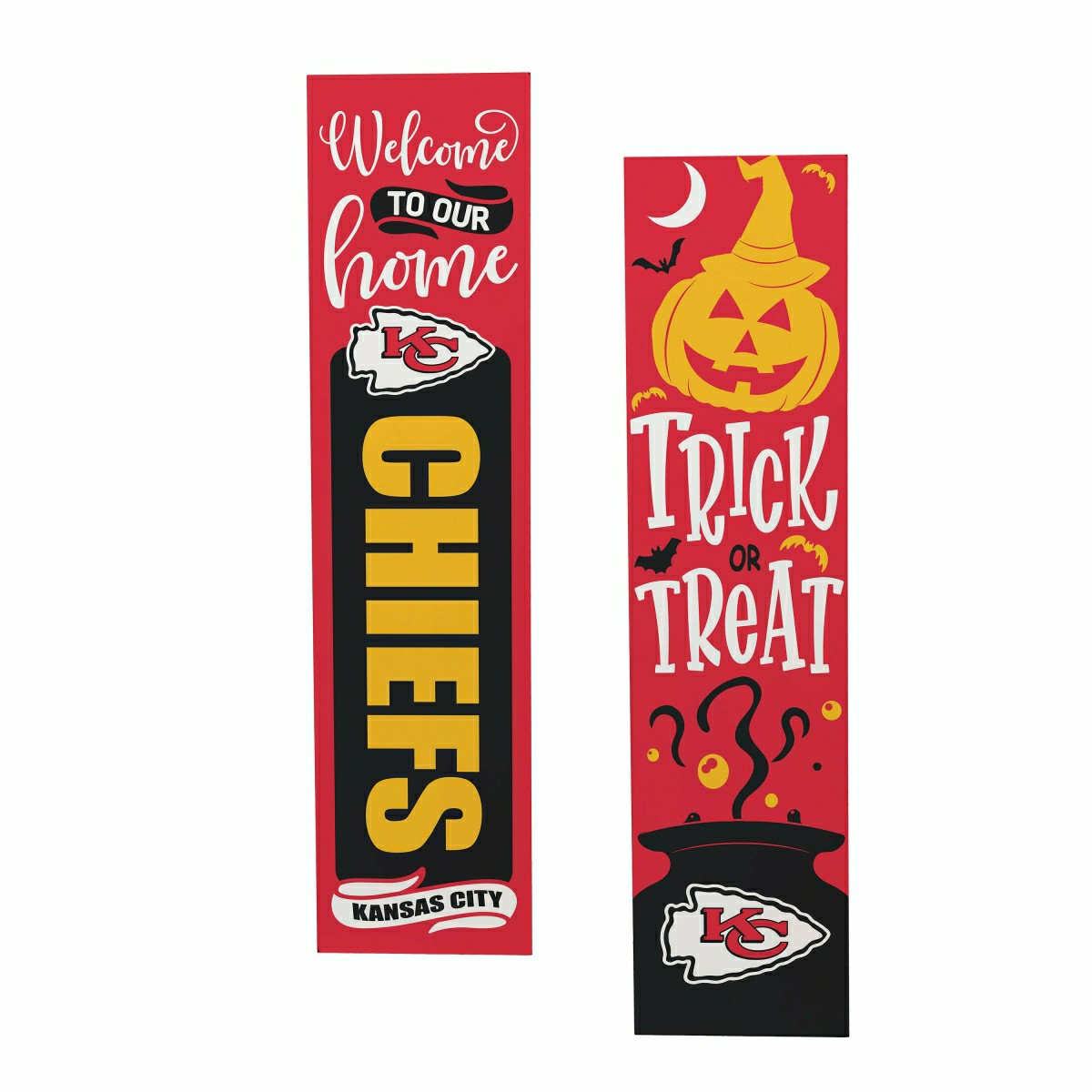 47" Double Sided Leaner, Kansas City Chiefs, Halloween - NFL Home