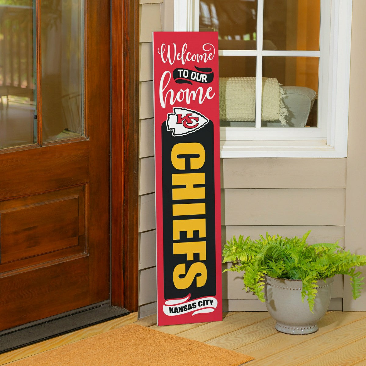47" Double Sided Leaner, Kansas City Chiefs, Halloween - NFL Home