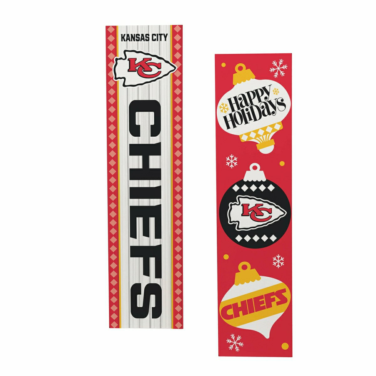 47" Double Sided Leaner, Kansas City Chiefs, Christmas - NFL Home