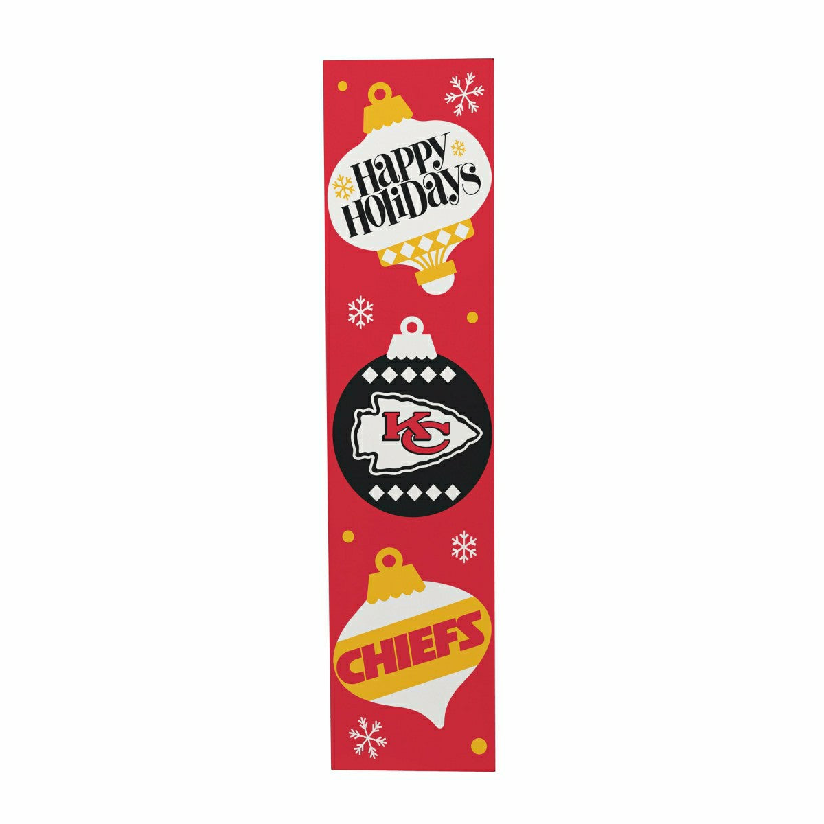 47" Double Sided Leaner, Kansas City Chiefs, Christmas - NFL Home