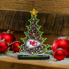 Kansas City Chiefs NFL Football Holiday Tree Desklite LED Decor - NFL Home