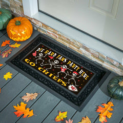 Kansas City Chiefs Flocked Coir Halloween Sassafras Switch Mat, 22"x10 - NFL