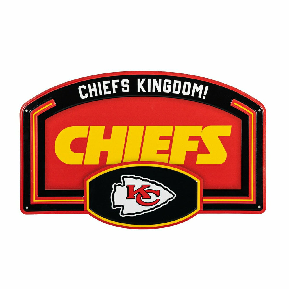 Kansas City Chiefs USA Embossed Steel Wall Sign, 11" x 17" - NFL Home