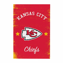 Kansas City Chiefs Wood Wall Sign, 16x24 - NFL Home