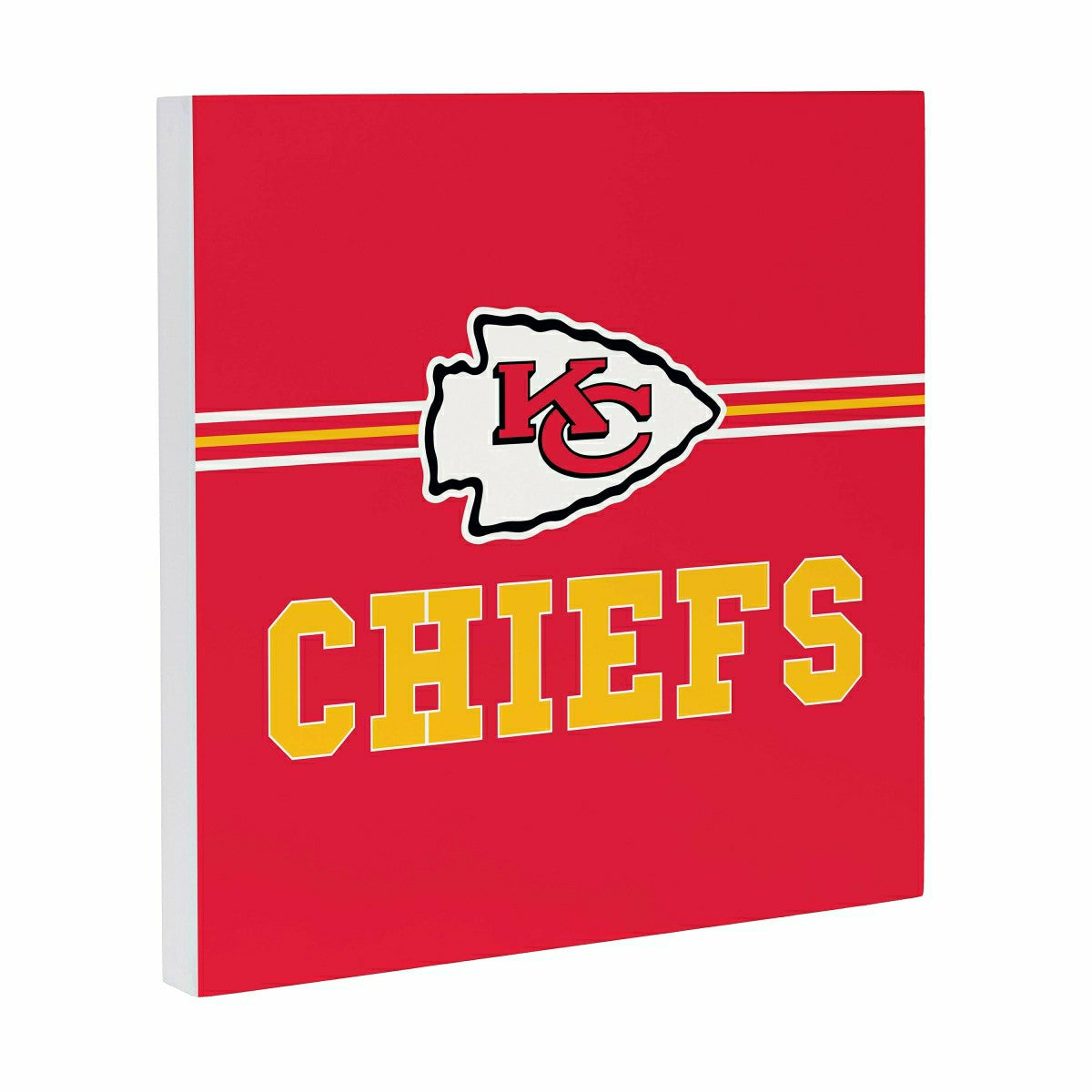 Kansas City Chiefs Wood Wall Sign, 12x12 - NFL Home