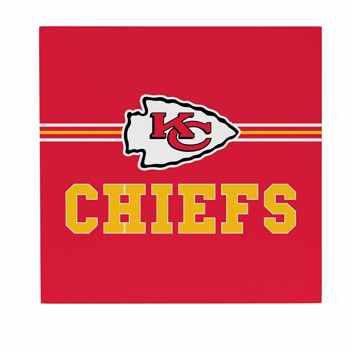Kansas City Chiefs Wood Wall Sign, 12x12 - NFL Home