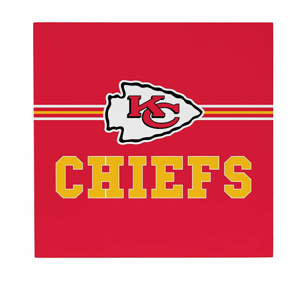 Kansas City Chiefs Wood Wall Sign, 12x12 - NFL Home