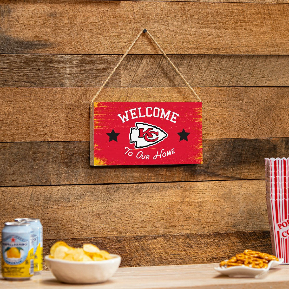 Kansas City Chiefs Wood Wall Sign, 6x11 - NFL Home