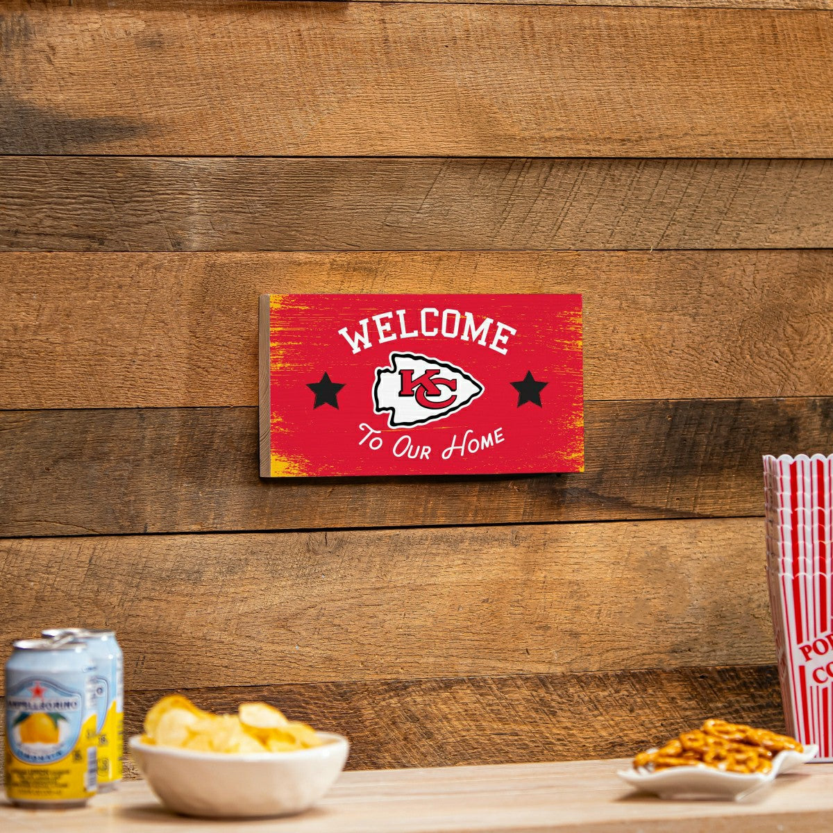 Kansas City Chiefs Wood Wall Sign, 6x11 - NFL Home