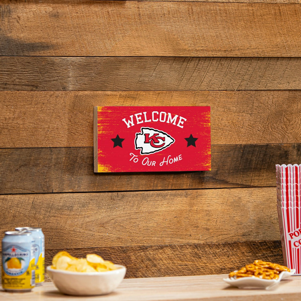 Kansas City Chiefs Wood Wall Sign, 6x11 - NFL Home
