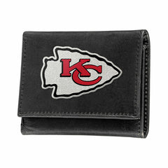 Kansas City Chiefs Black Tri-Fold Embroidered Wallet w/ RFID Blocking - NFL Home