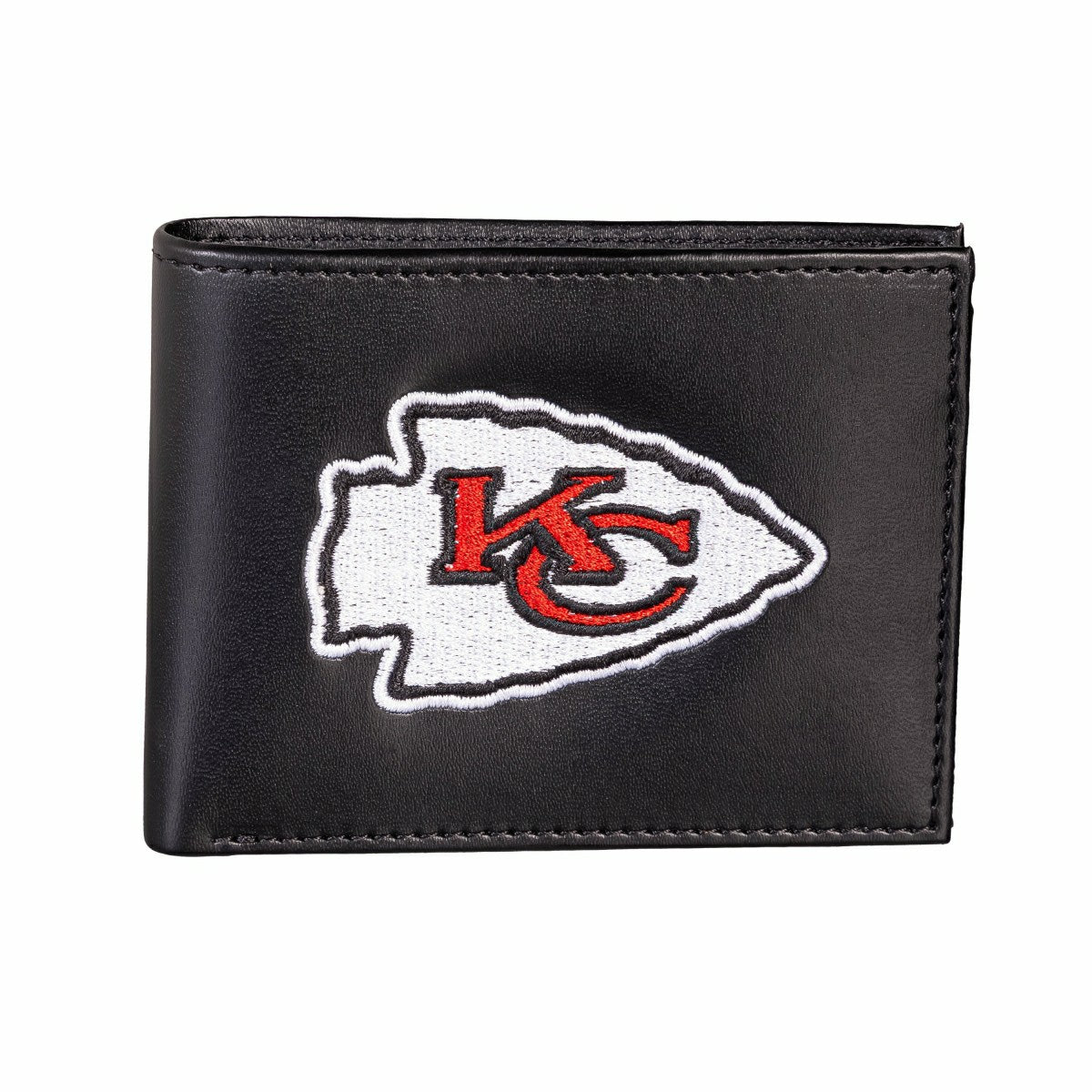 Kansas City Chiefs Black Bi-Fold Embroidered Wallet w/ RFID Blocking - NFL Home
