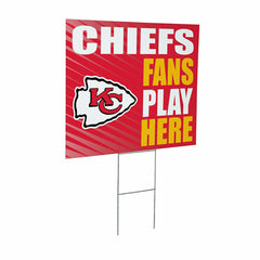 Kansas City Chiefs Coroplast Yard Sign "Fans Play Here" - NFL Home