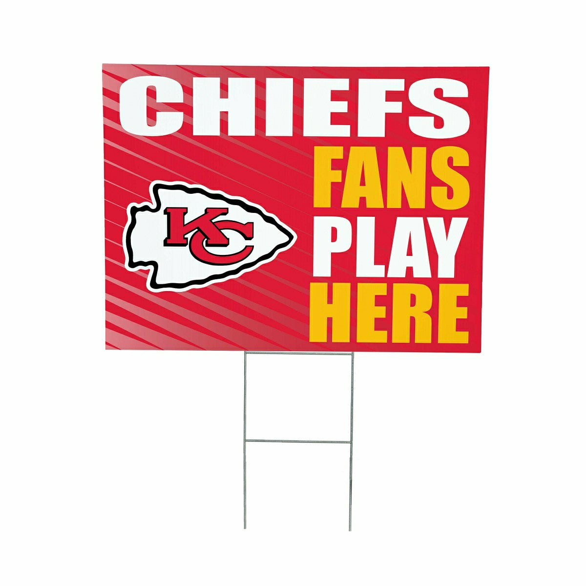 Kansas City Chiefs Coroplast Yard Sign "Fans Play Here" - NFL Home