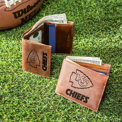 Kansas City Chiefs, Bi-Fold and Tri-Fold Wallet Gift Set, Brown - NFL Home