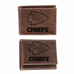 Kansas City Chiefs, Bi-Fold and Tri-Fold Wallet Gift Set, Brown - NFL Home