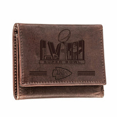 Kansas City Chiefs, Wallet, Tri-Fold, SB58 Champions, Brown - NFL Home