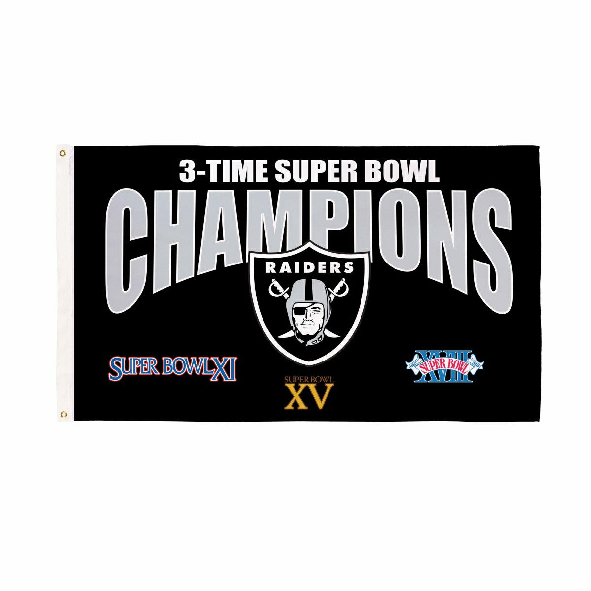 Las Vegas Raiders Multi-Win Superbowl Champions Football 3x5 Flag - NFL Home