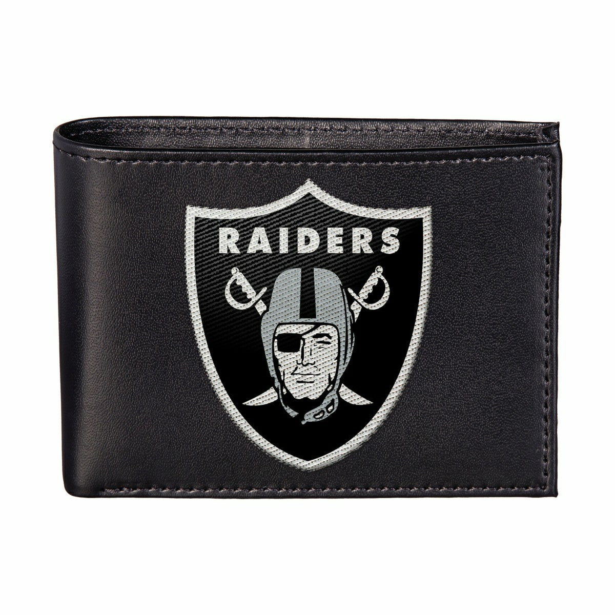 Las Vegas Raiders Black Bi-Fold Embroidered Wallet w/ RFID Blocking - NFL Home
