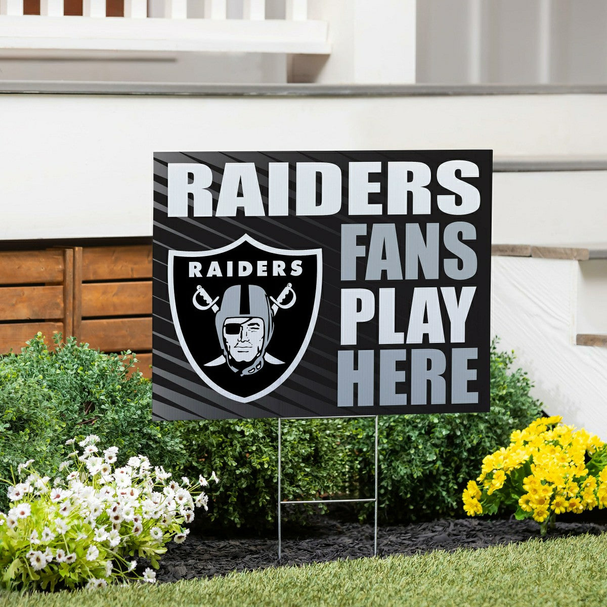 Las Vegas Raiders Coroplast Yard Sign "Fans Play Here" - NFL Home