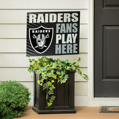 Las Vegas Raiders Coroplast Yard Sign "Fans Play Here" - NFL Home
