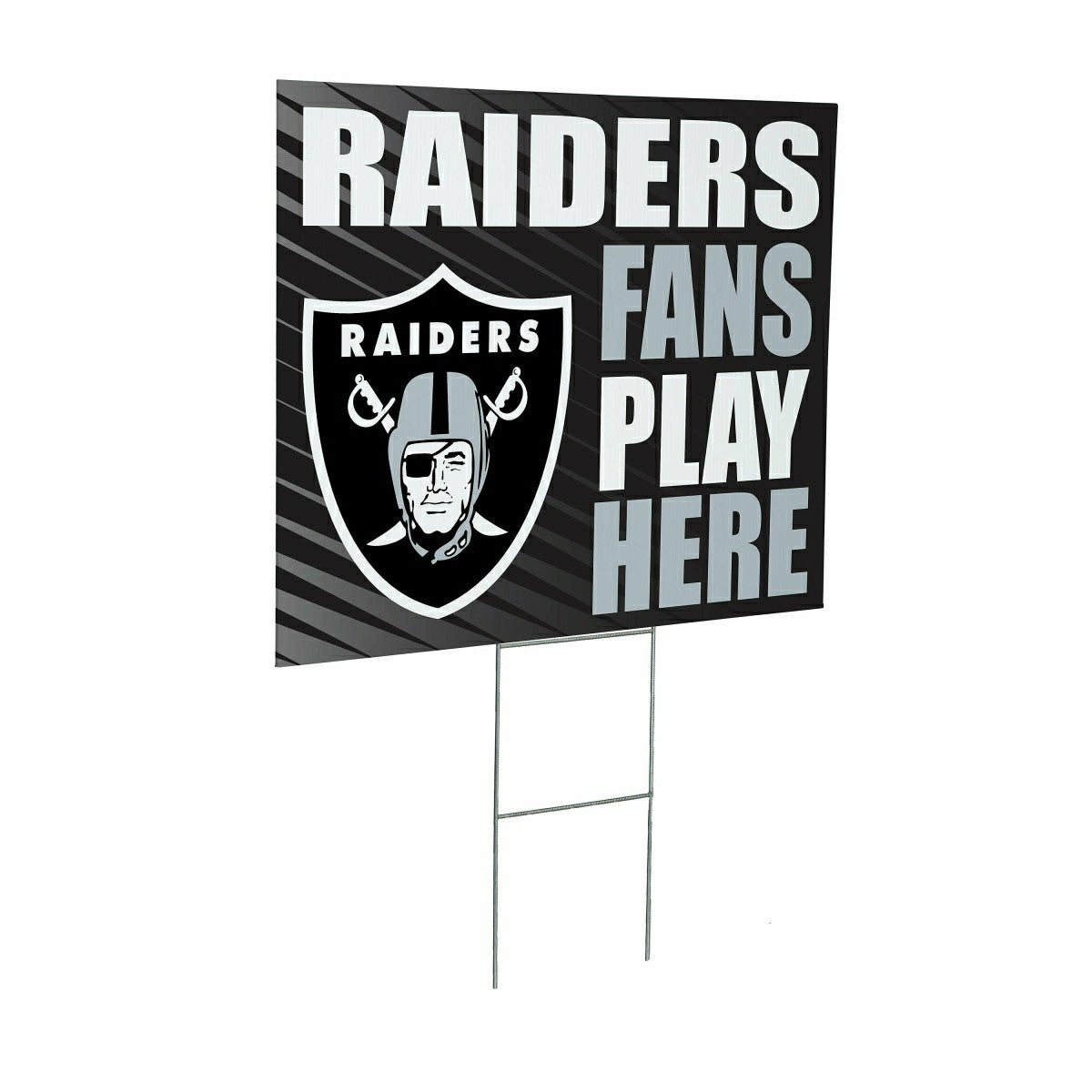 Las Vegas Raiders Coroplast Yard Sign "Fans Play Here" - NFL Home