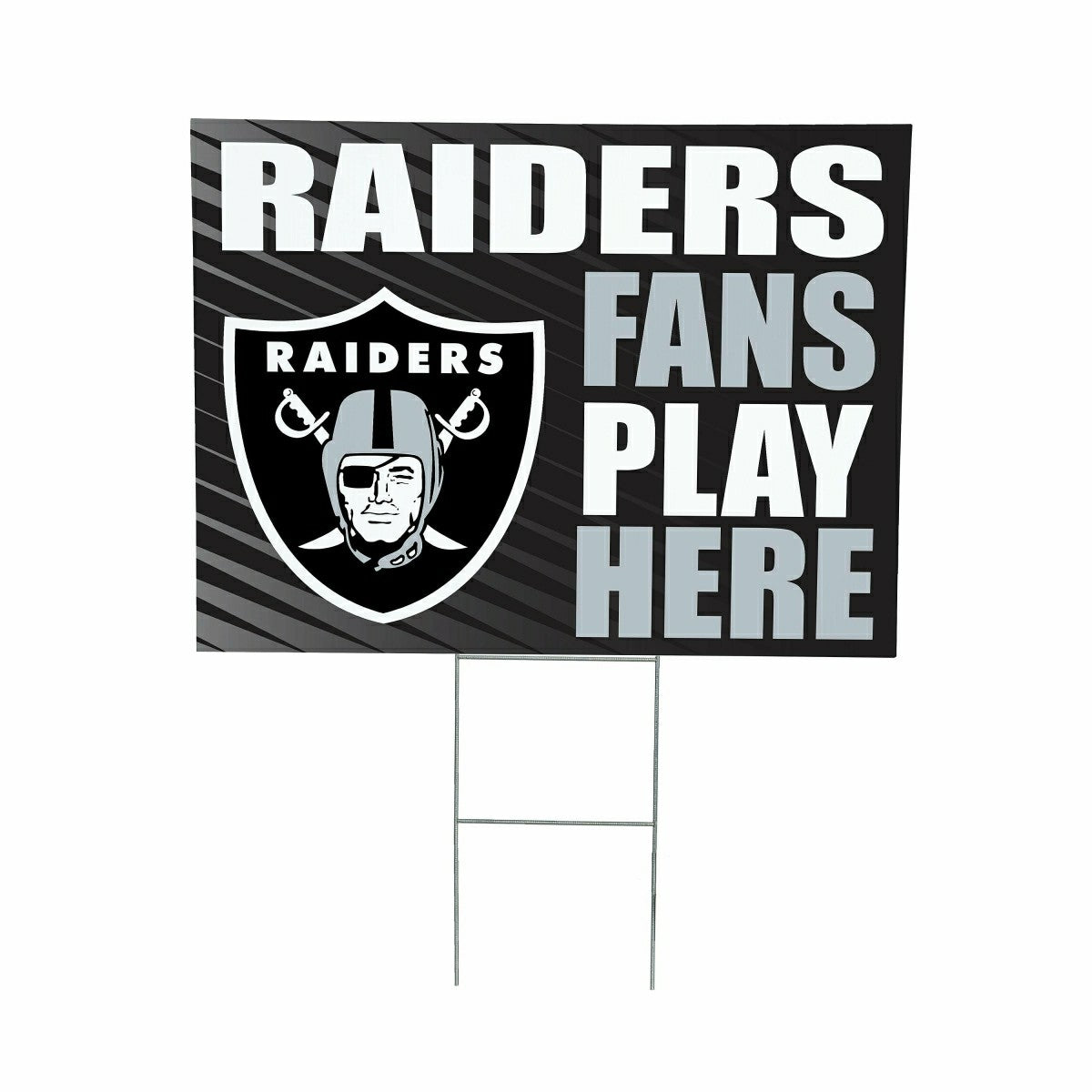 Las Vegas Raiders Coroplast Yard Sign "Fans Play Here" - NFL Home
