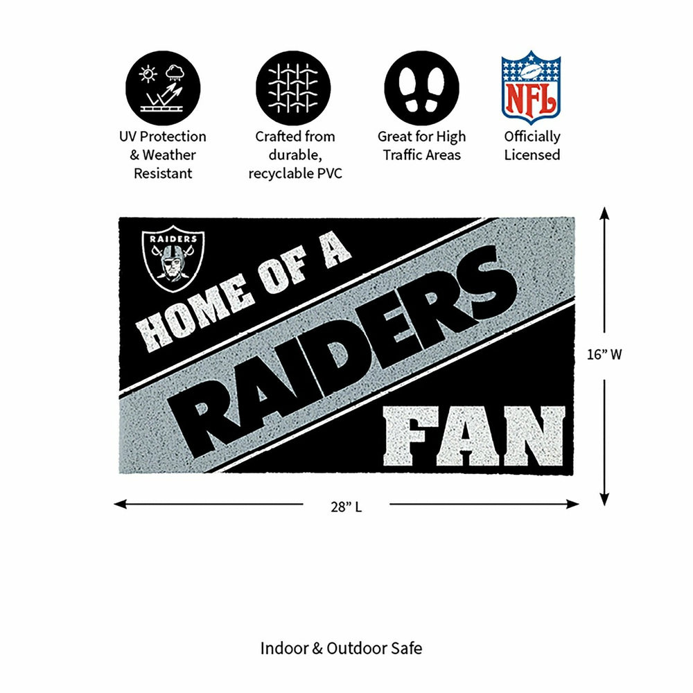 Oakland Raiders, PVC Mat COLOR, Home of a Fan - NFL