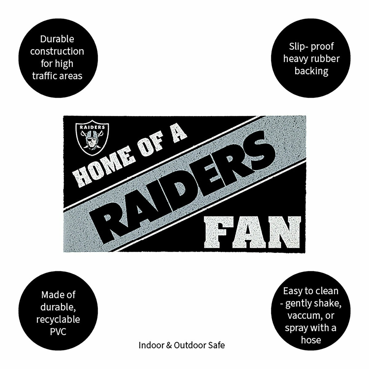 Oakland Raiders, PVC Mat COLOR, Home of a Fan - NFL