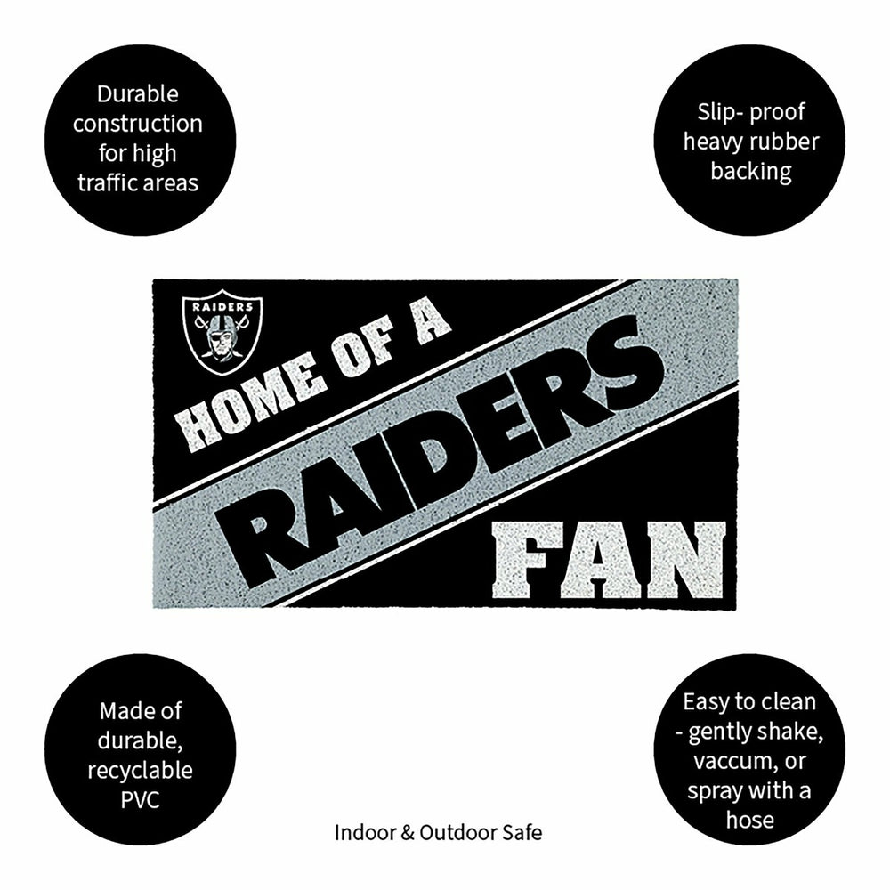 Oakland Raiders, PVC Mat COLOR, Home of a Fan - NFL