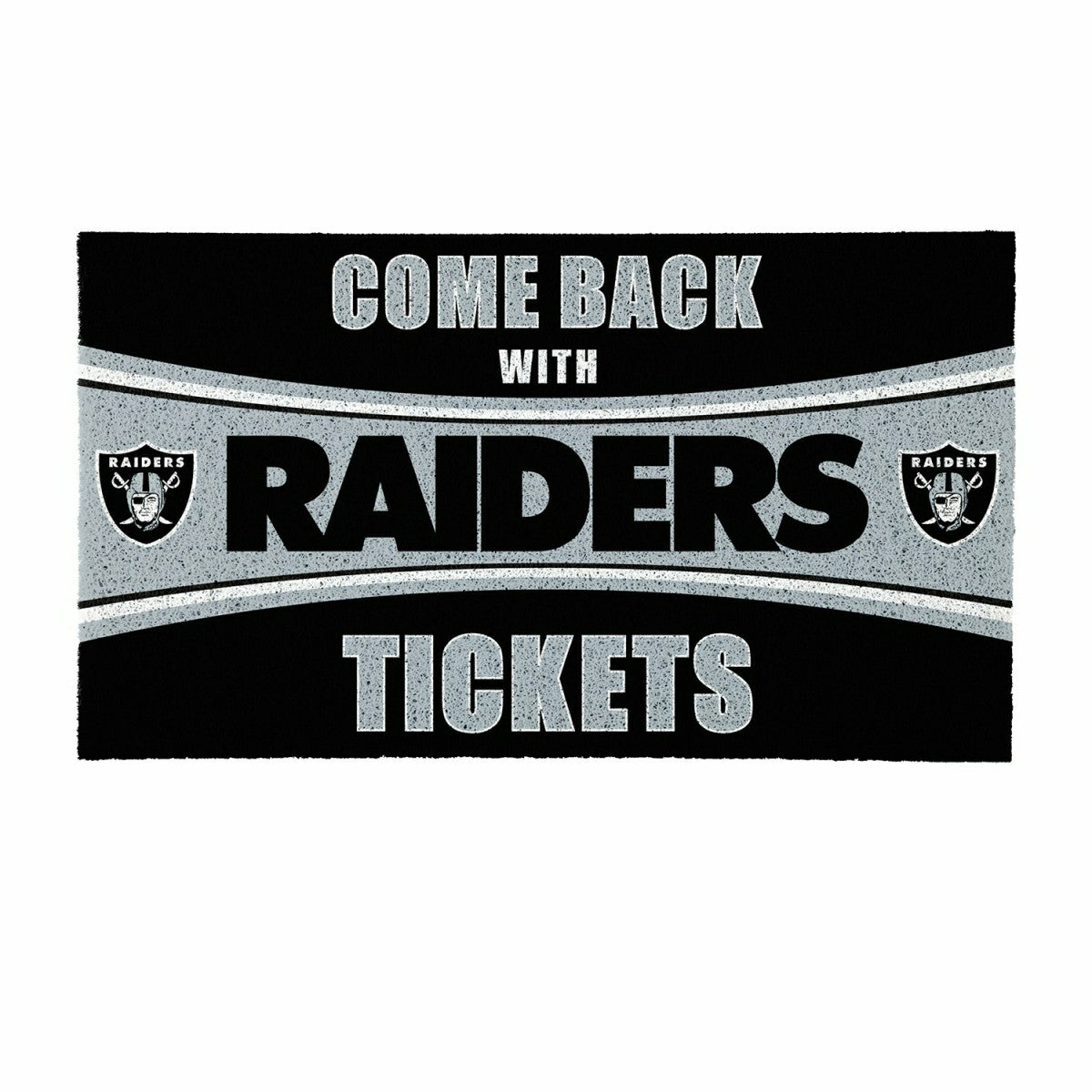 28" x 16" PVC Trapper Mat, Come Back with Tickets, Las Vegas Raiders - NFL