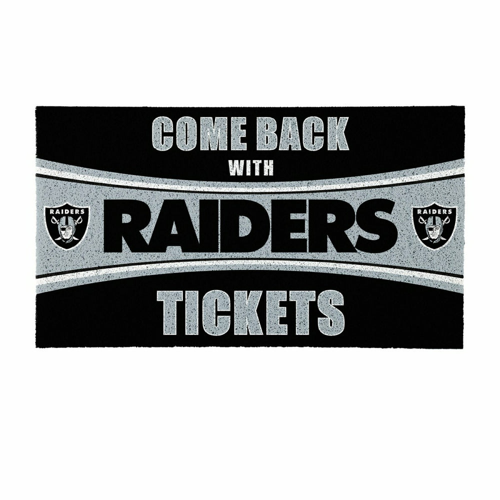 28" x 16" PVC Trapper Mat, Come Back with Tickets, Las Vegas Raiders - NFL